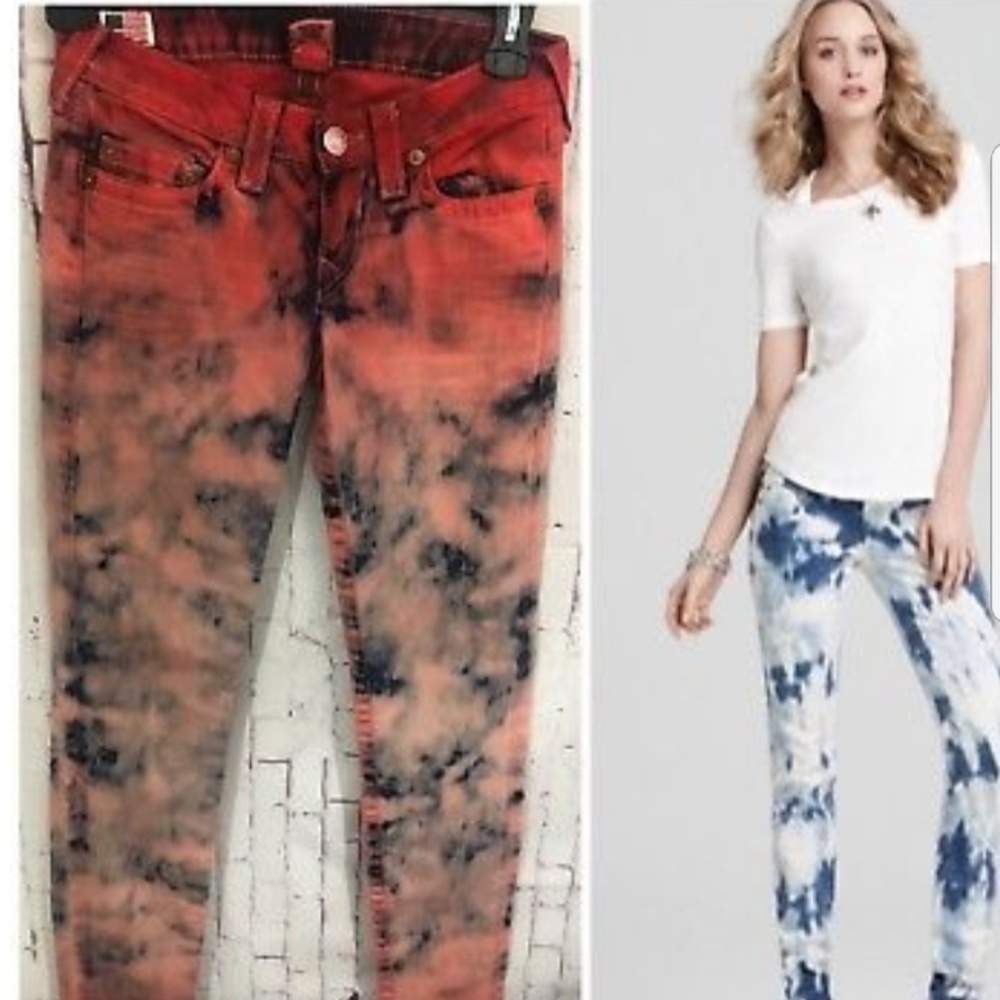 NEW True Religion Stella Jeans 28 Tie Dye (Skinny)